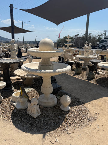 Tall Cambridge 2 tier fountain with ball