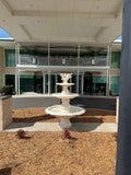 3 tier Italian fountain on smooth base and doves