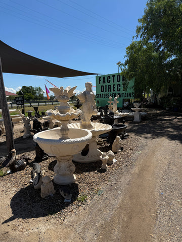 2 tier fancy fountain tall medium base doves fountain