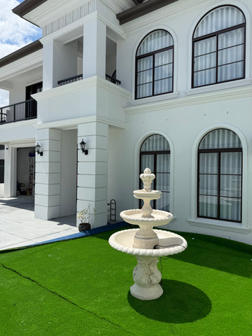 3 tier Cambridge fountain with traditional acorn