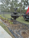 2 tier fancy fountain with doves