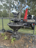 2 tier fancy fountain with doves