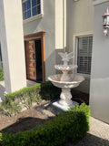 2 tier Corinthian fountain with doves