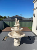 2 tier Cambridge fountain with light lady