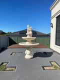 2 tier Cambridge fountain with light lady