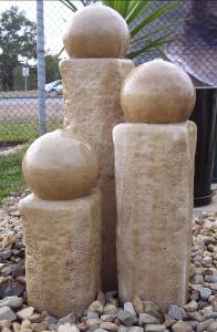 Three Column Sphere Water Feature