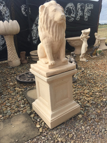 Standing large lion statue