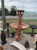 Corinthian on lace base with tall bowl lady fountain
