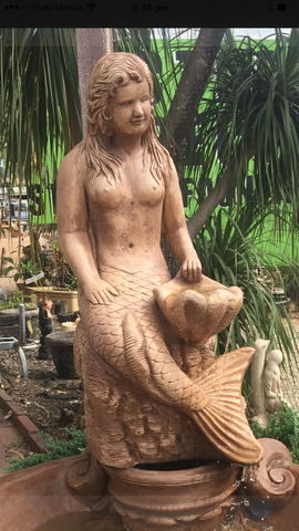 Mermaid fountain statue