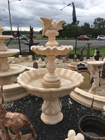 2 tier Corinthian tall with doves fountain