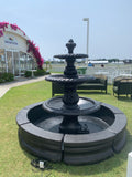3 tier diamond fountain with acorn traditional pond