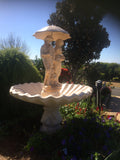 Spring time on large scollup fountain