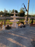 3 tier scollup fountain on Italian base with bacorn top