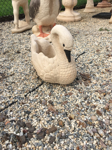Swan planter statue
